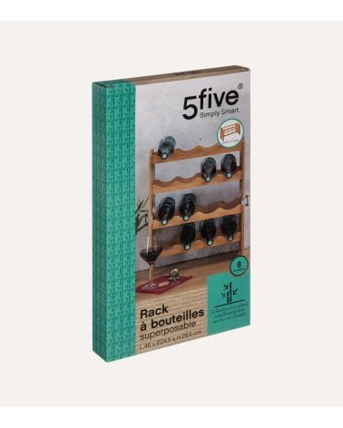 Soporte de Bambú para 8 Botellas