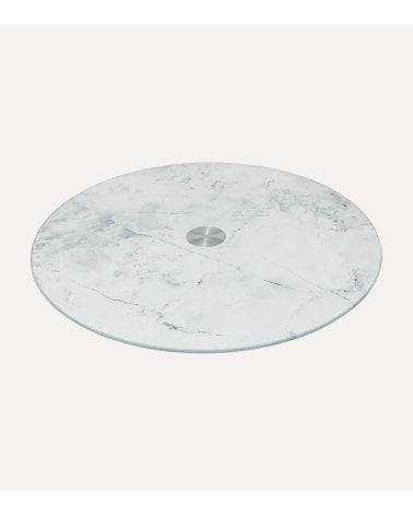 Plato Giratorio con Efecto Mármol