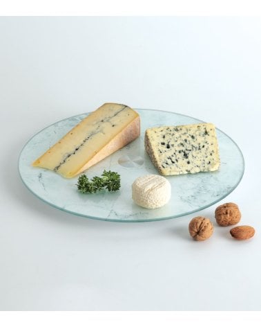 Plato Giratorio con Efecto Mármol