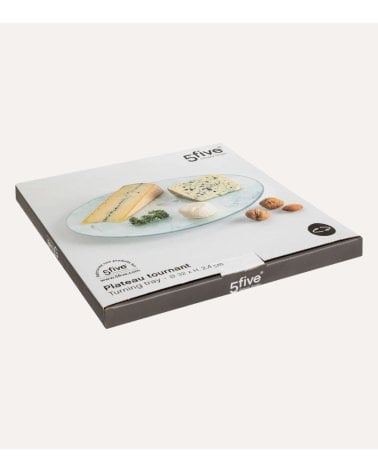 Plato Giratorio con Efecto Mármol