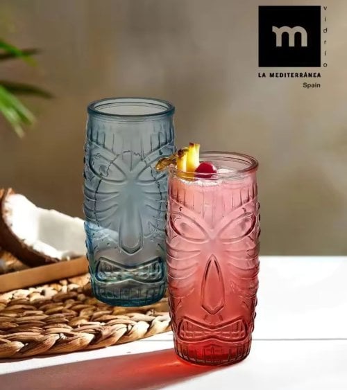 Set de 6 Vasos Tiki para Cócteles
