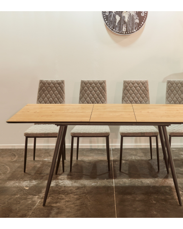 Mesa de Comedor Extensible Oak de Metal y Melamina