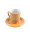 Juego de Café con Hojas en Relieve de 4 Servicios 