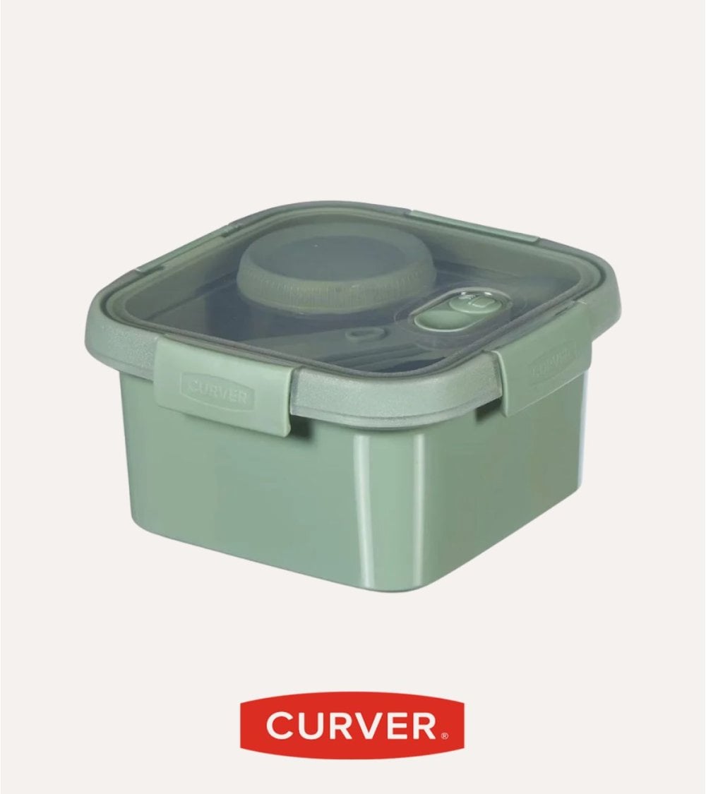 Fiambrera Cuadrada To Go con Cubiertos