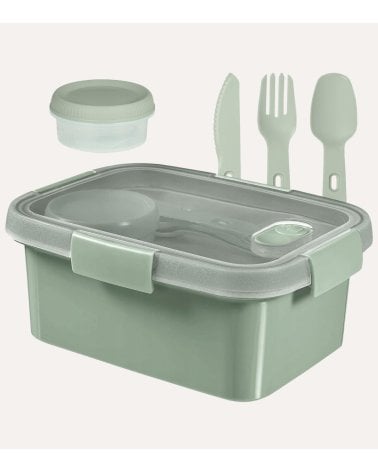 Fiambrera Rectángular To Go con Cubiertos