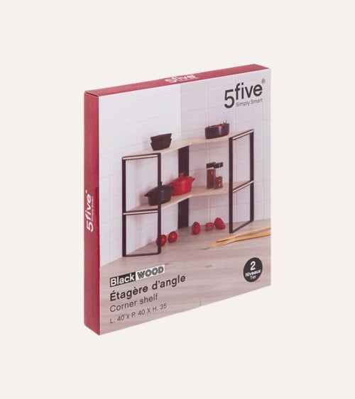 Estante Esquinero 2 Niveles Para Ordenación de Cocina