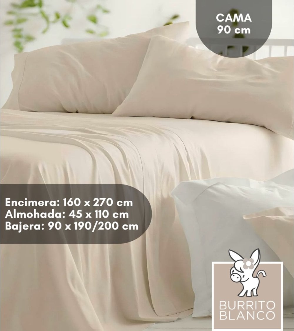 Juego de Sábanas 100% Algodón Lisas