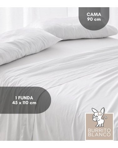 Funda de Almohada 180 Hilos Lisa de 100% Algodón Percal