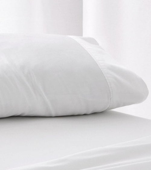 Funda de Almohada 180 Hilos Lisa de 100% Algodón Percal