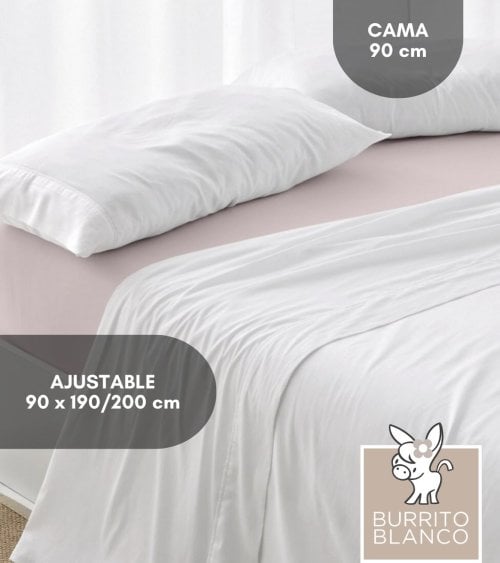 Sábana Bajera 180 Hilos Lisas de 100% Algodón Percal