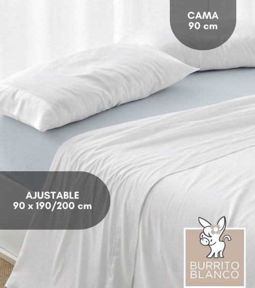 Sábana Bajera 180 Hilos Lisas de 100% Algodón Percal