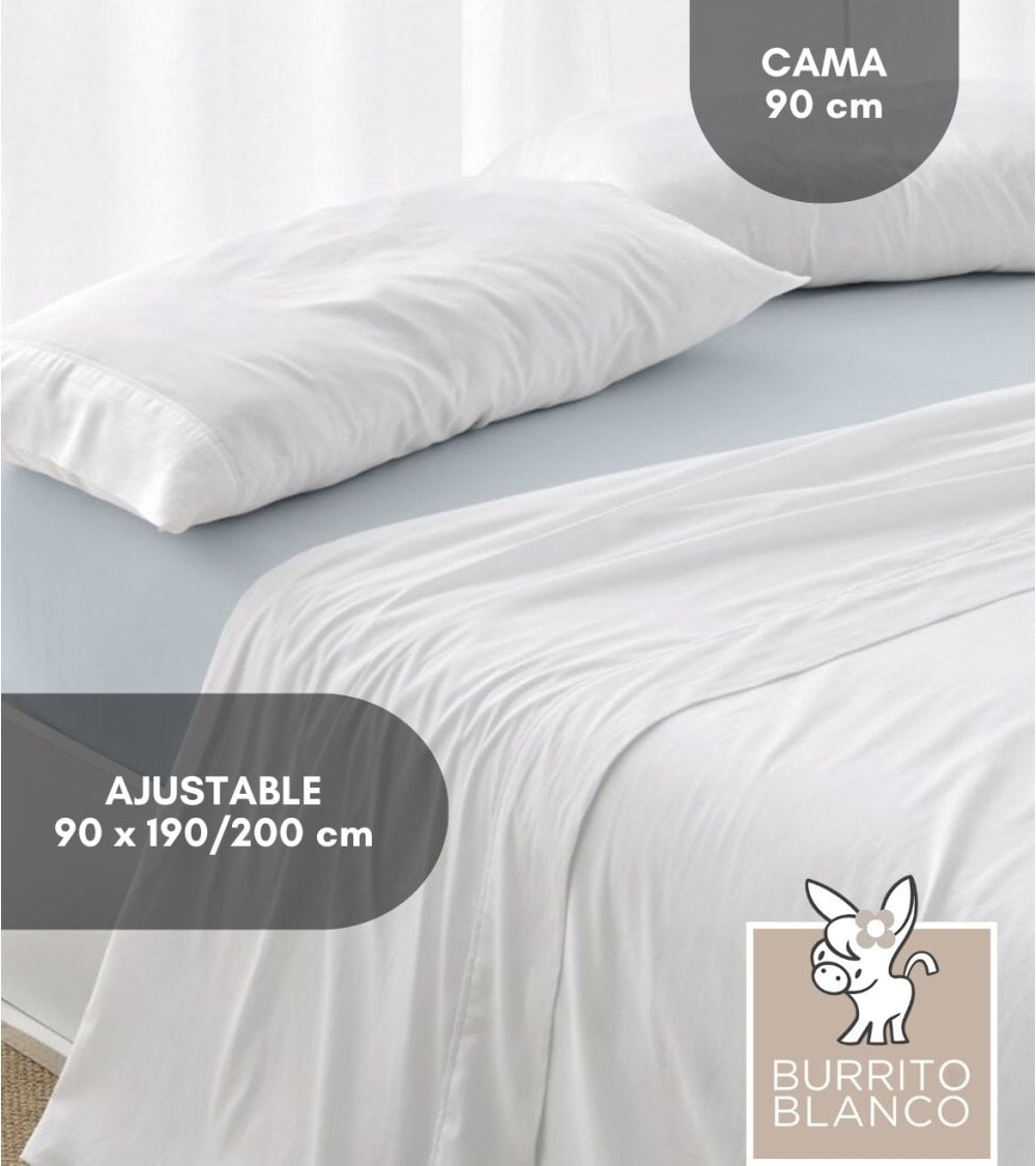 Sábana Bajera 180 Hilos Lisas de 100% Algodón Percal