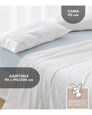 Sábana Bajera 180 Hilos Lisas de 100% Algodón Percal