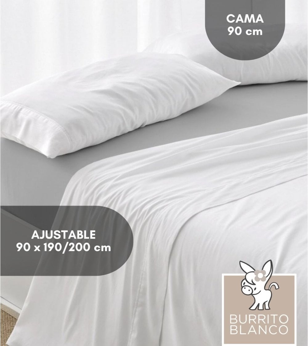 Sábana Bajera 180 Hilos Lisas de 100% Algodón Percal