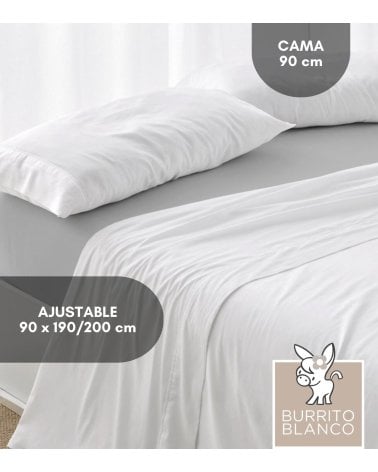 Sábana Bajera 180 Hilos Lisas de 100% Algodón Percal