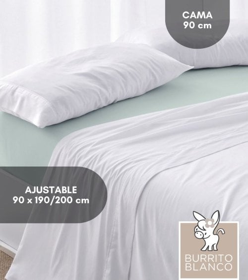 Sábana Bajera 180 Hilos Lisas de 100% Algodón Percal