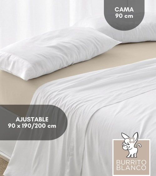 Sábana Bajera 180 Hilos Lisas de 100% Algodón Percal