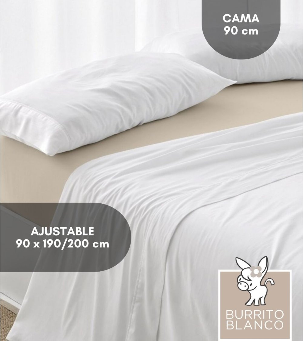 Sábana Bajera 180 Hilos Lisas de 100% Algodón Percal