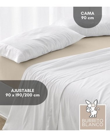 Sábana Bajera 180 Hilos Lisas de 100% Algodón Percal