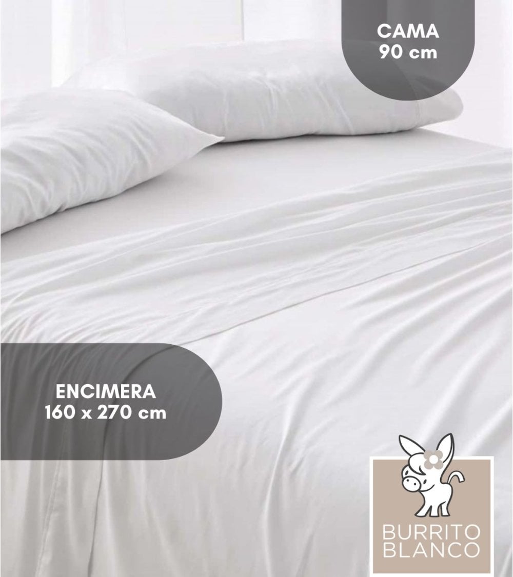 Sábana Encimera 180 Hilos Lisas de 100% Algodón Percal