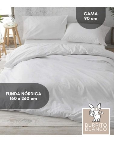 Funda Nórdica 180 Hilos Lisa de 100% Algodón Percal