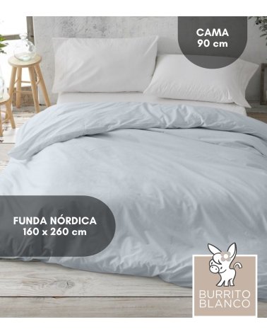 Funda Nórdica 180 Hilos Lisa de 100% Algodón Percal
