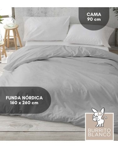 Funda Nórdica 180 Hilos Lisa de 100% Algodón Percal
