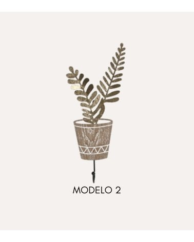 Perchero de Pared Plantas de Metal y MDF