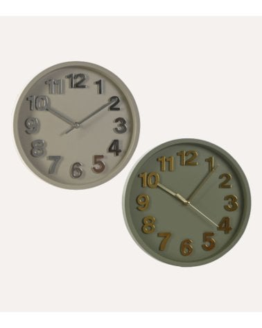 Reloj de Pared Metalizado Silencioso de PVC