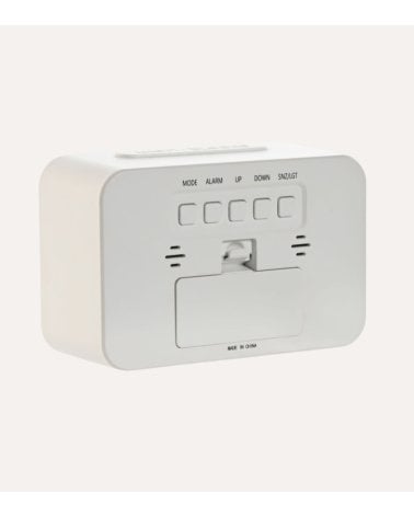 Reloj Despertador con Acabado de Bambú