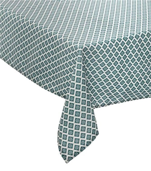 Mantel Antimanchas Geométrico Azul 140x240 cm Tikal