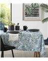 Mantel Antimanchas con Hojas Azules 140x240 cm Jungle
