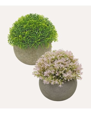 Planta Decorativa en Maceta Circular con Aspecto Realista