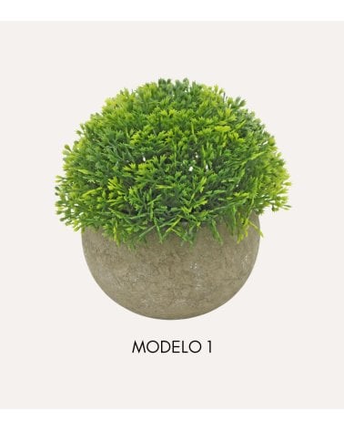 Planta Decorativa en Maceta Circular con Aspecto Realista