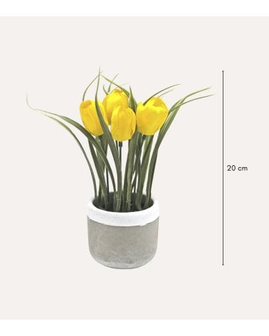 Tulipán Decorativo en Maceta con Aspecto Realista
