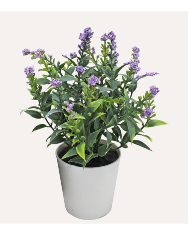 Lavanda Silvestre Decorativa en Maceta de Aspecto Realista