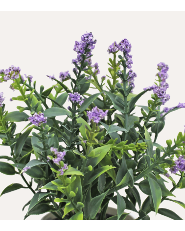 Lavanda Silvestre Decorativa en Maceta de Aspecto Realista
