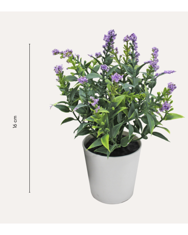 Lavanda Silvestre Decorativa en Maceta de Aspecto Realista