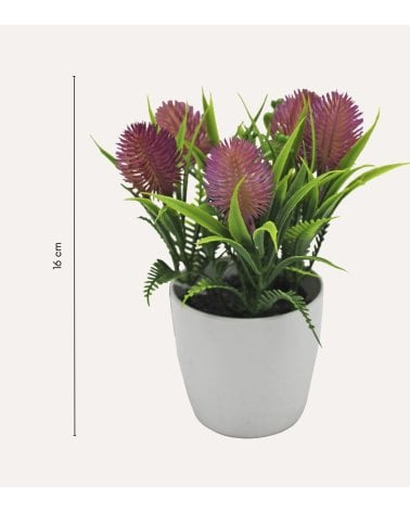 Planta Piña Lavanda Decorativa de Aspecto Realista
