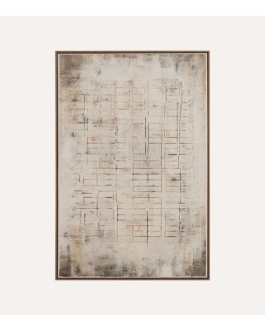 Cuadro Abstracto Pergamino con Textura y Acabado Vintage