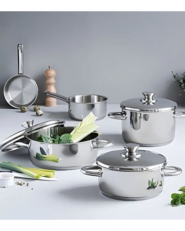 Olla Alta Vitrocor con Tapa Difusora de Acero Inoxidable