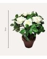 Rosal Blanco Decorativo en Maceta de Aspecto Realista