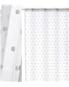 Cortina Blanca con Pompones Blancos 140x260 cm Dolly