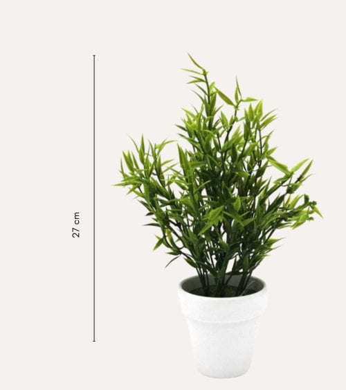 Bambú Decorativo Terracota en Maceta de Aspecto Realista