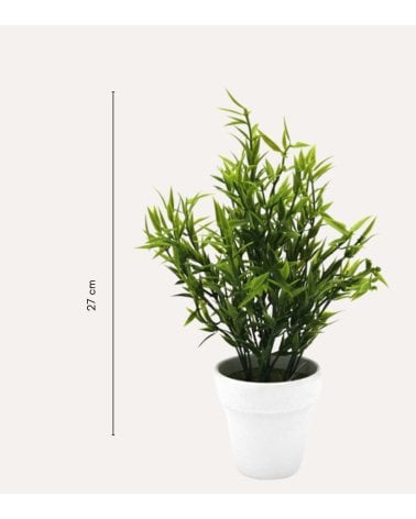 Bambú Decorativo Terracota en Maceta de Aspecto Realista