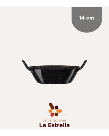 Paellera Honda Jaspeada Bordonada