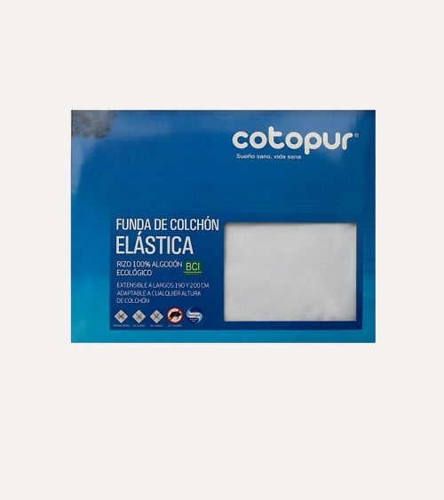 Funda de Colchón MISTRAL, Elástica de Rizo 100% Algodón