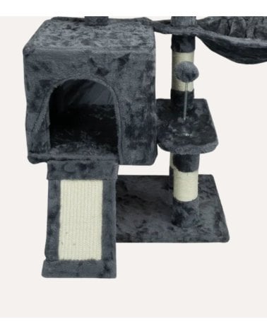 Árbol Rascador para Gatos Alto Gris
