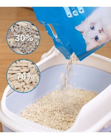 Arena para Gatos Mixta Bentonita y Tofu