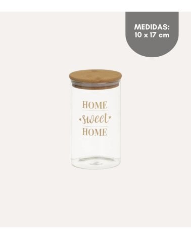 Tarro Hogar con Tapa de Bambú para Ordenación de Cocina